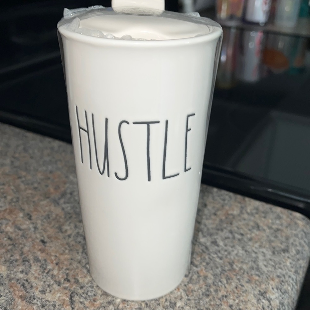 Rae Dunn Artisan Collection ceramic tumbler with lid